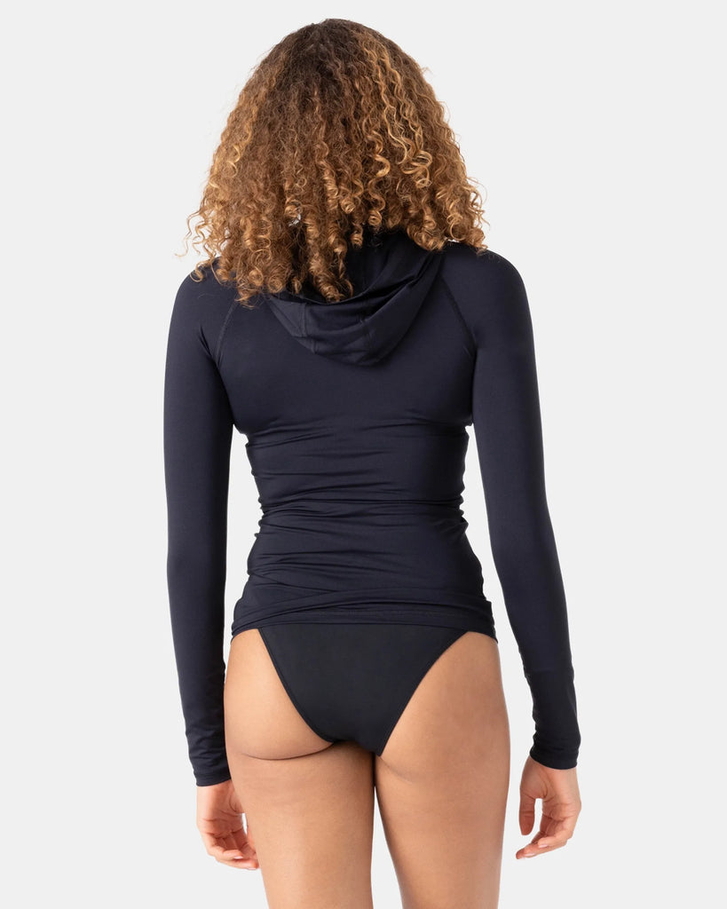 Roxy Womens Rashguard New Essentials Long Sleeve Hoodie Zipped