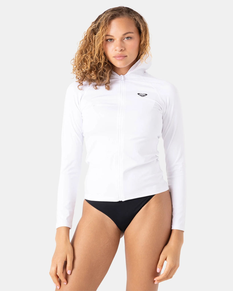 Roxy Womens Rashguard New Essentials Long Sleeve Hoodie Zipped