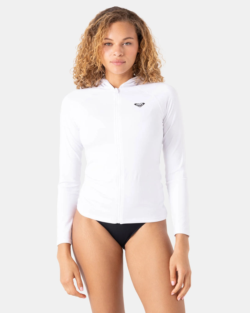 Roxy Womens Rashguard New Essentials Long Sleeve Hoodie Zipped