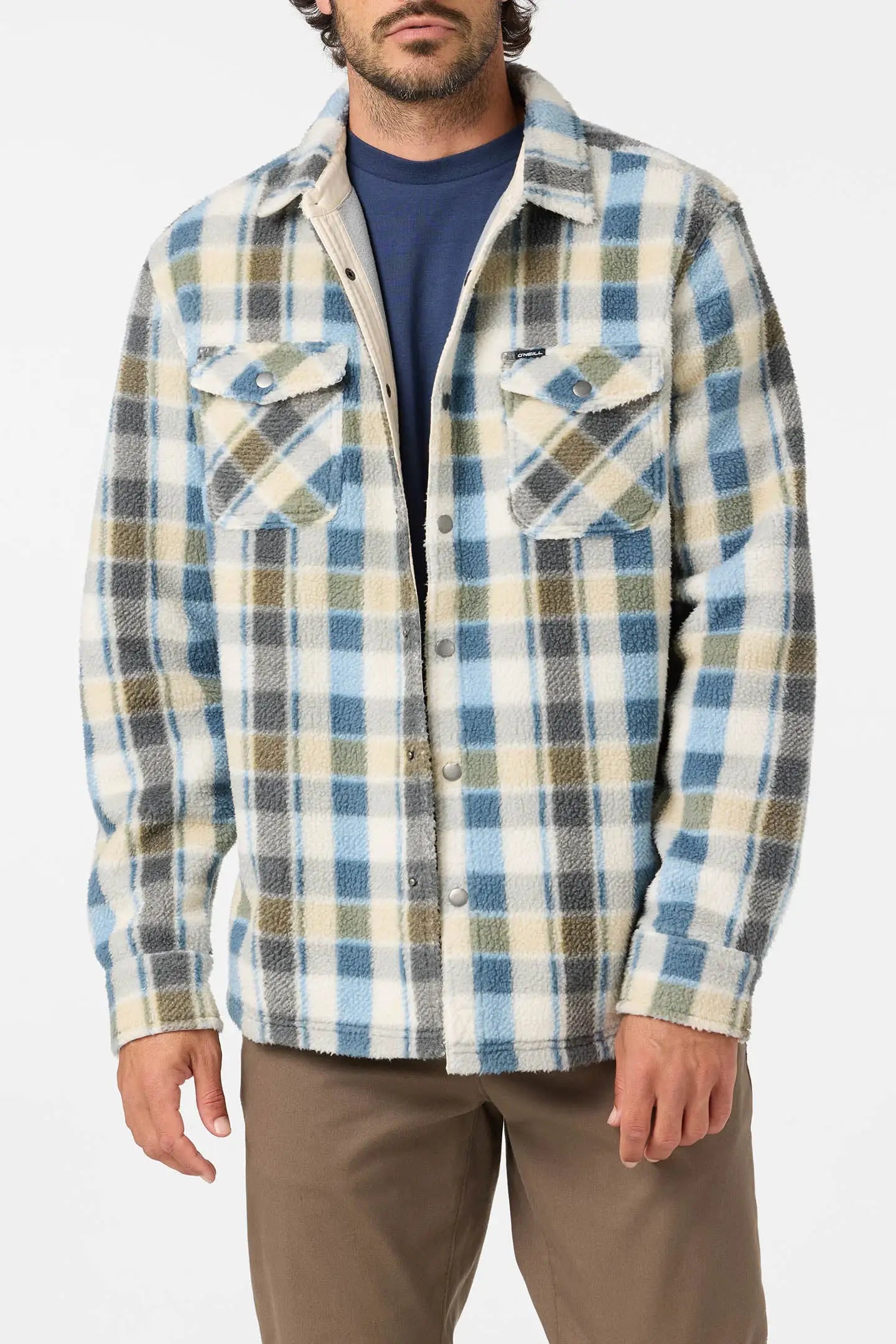 Oneill Mens Shirt Glacier Plaid High Pile