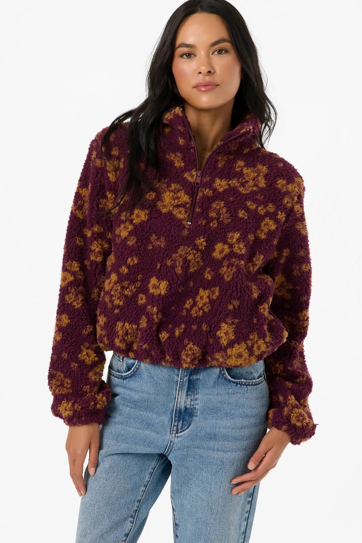 Oneill Womens Jacket Kacey High Pile 1/2 Zip
