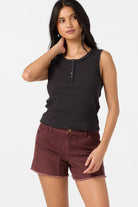 Oneill Womens Tank Top Tie Rib Top