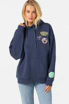 Oneill Womens Sweatshirt Patches Oversized Hoodie