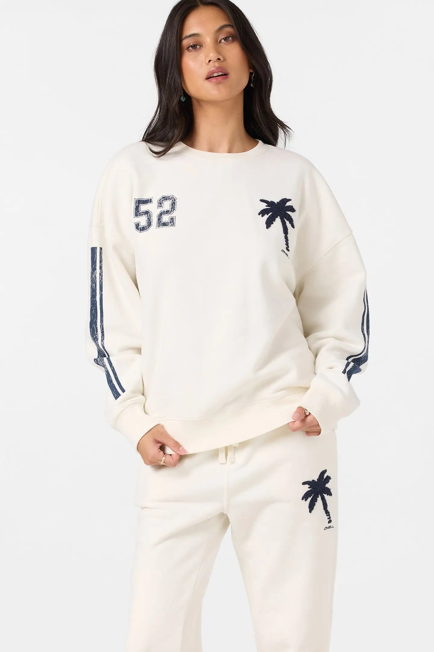 Oneill Womens Sweatshirt Team Oversized Crew Neck Fleece