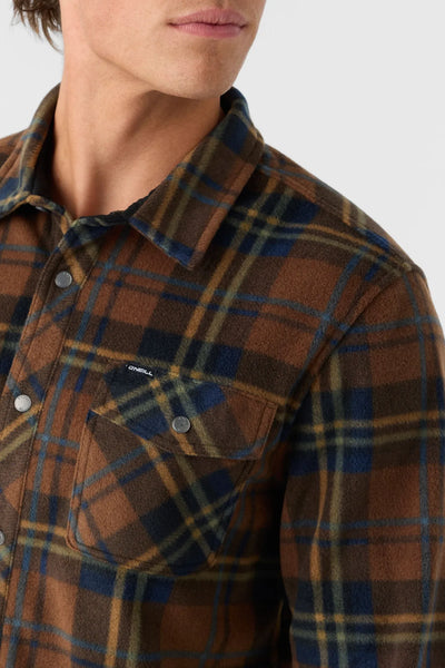 Oneill Mens Shirt Glacier Standard Fit Superfleece Overshirt