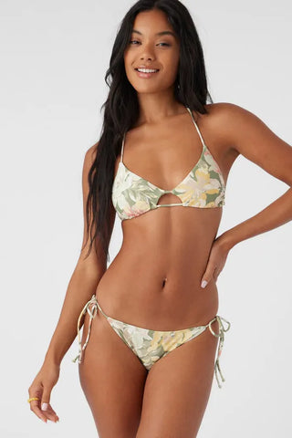 Oneill Womens Bikini Top Veda Tropical Madrid Cutout Bralette
