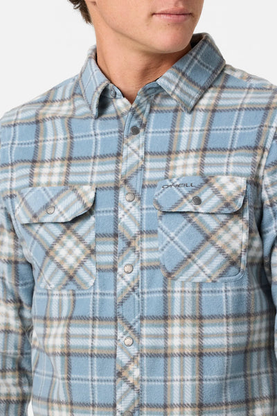 Oneill Mens Shirt Glacier Plaid Superfleece