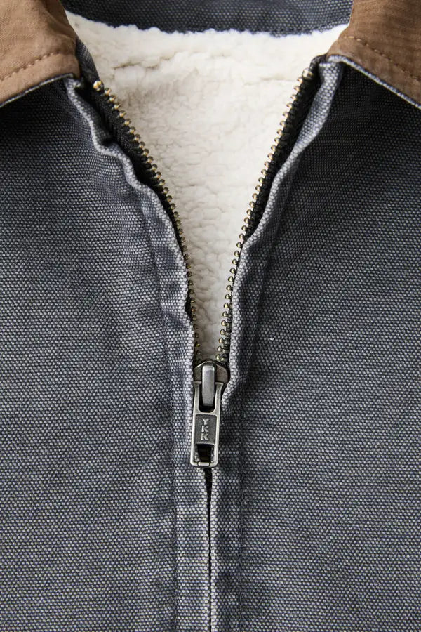 Rhythm Mens Jacket Washed Canvas Bomber