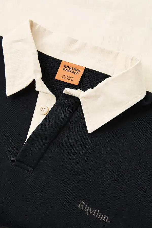 Rhythm Mens Shirt Vintage Rugby Polo