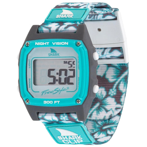 Freestyle Watch Shark Clip Aqua Hibiscus