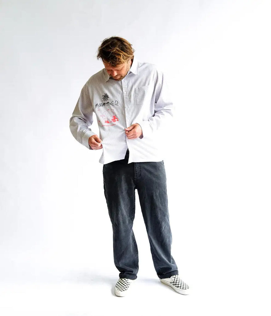 Former Mens Shirt DXD Reynolds Stripe Long Sleeve