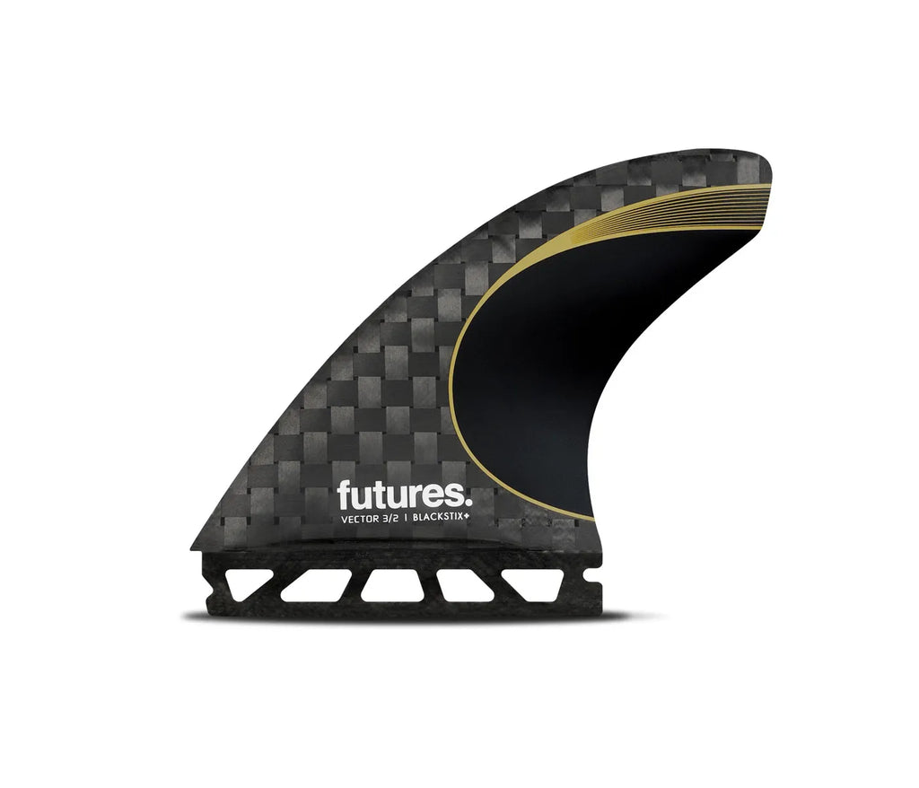 Futures Surfboard Fins Vector 3/2 Blackstix+ Thruster Medium Thruster Fins