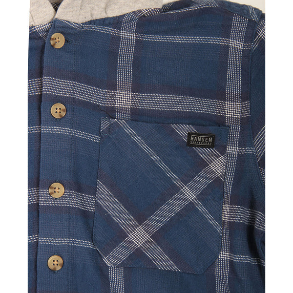 Hansen Kids Shirt Boys Clark Hooded Flannel
