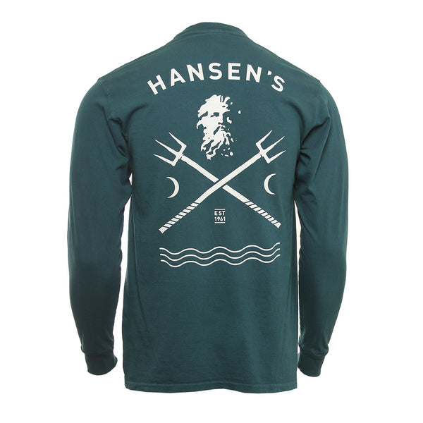 Hansen Mens Long Sleeve Shirt Neptune