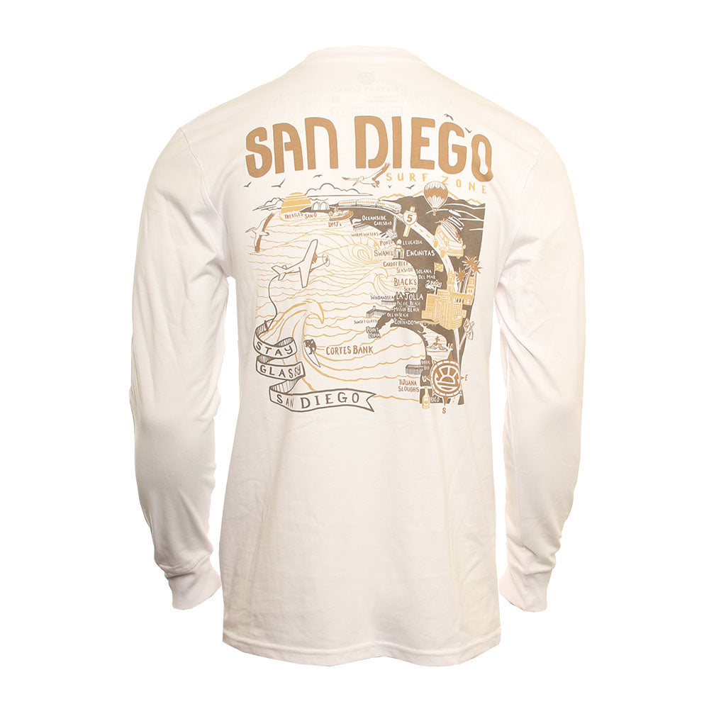 Hansen Mens Shirt San Diego Map Long Sleeve – Hansen Surfboards