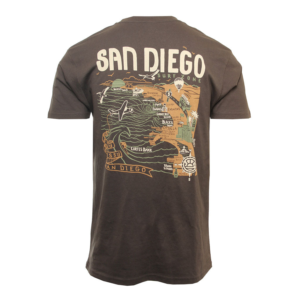 Hansen Mens Shirt San Diego Map