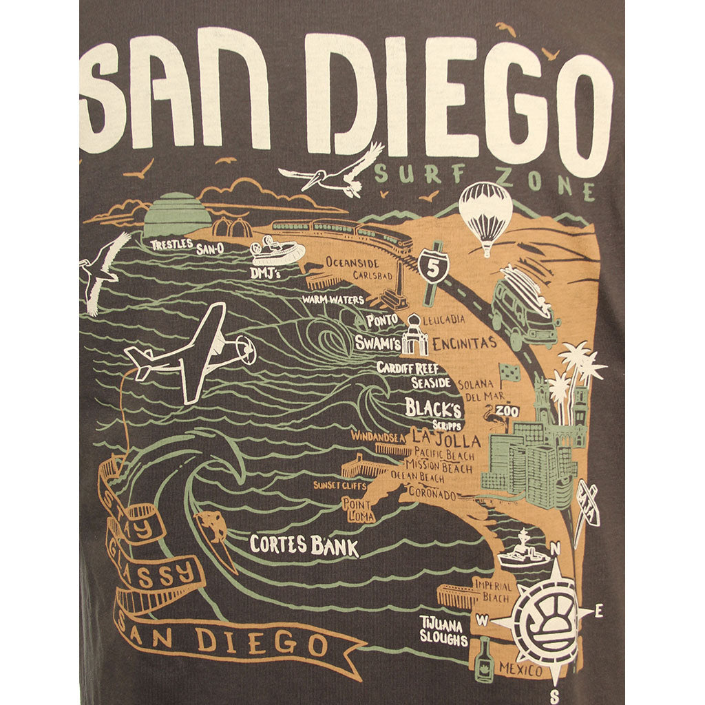 Hansen Mens Shirt San Diego Map
