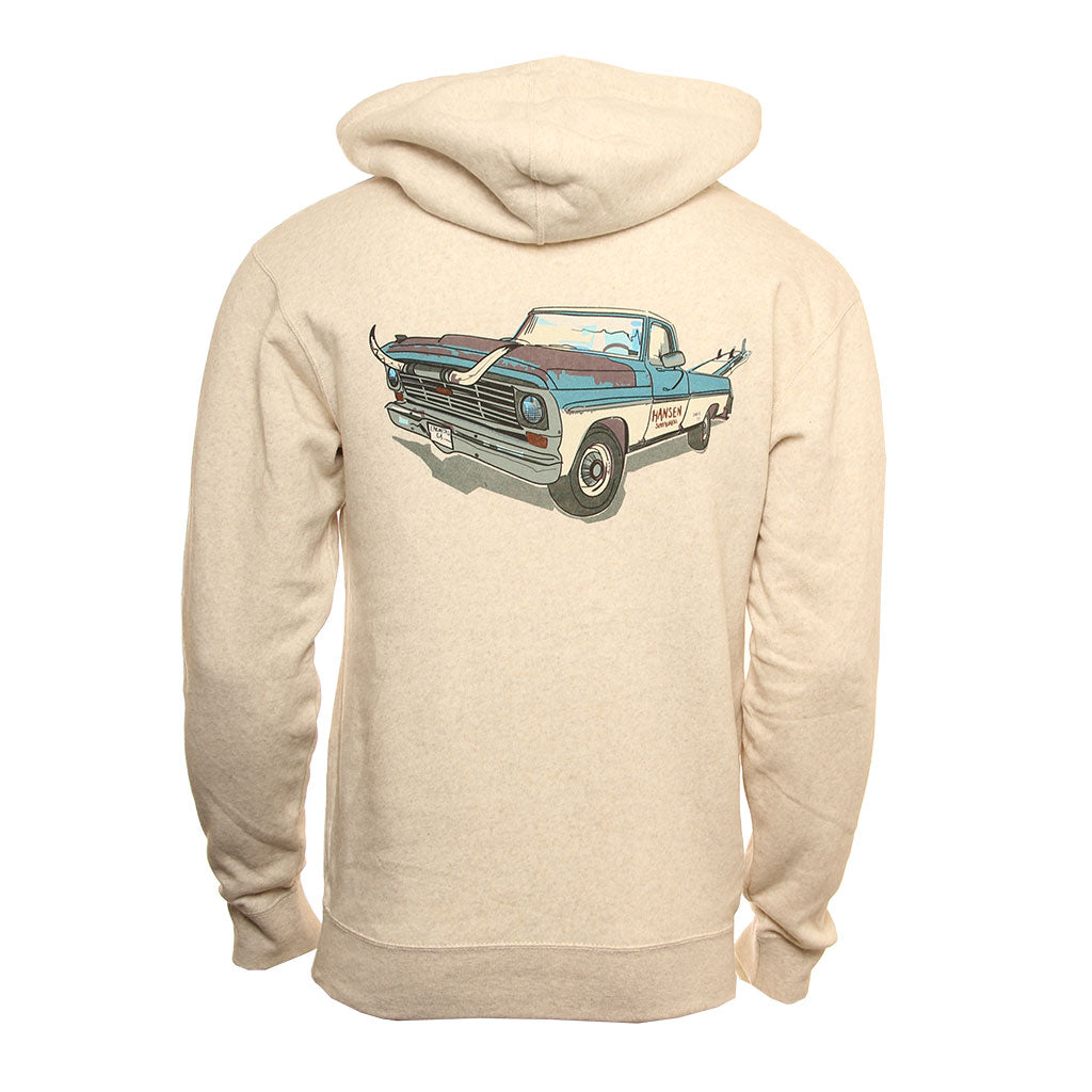 Hansen Mens Sweatshirt Coastal Cowboy Truck Hoody