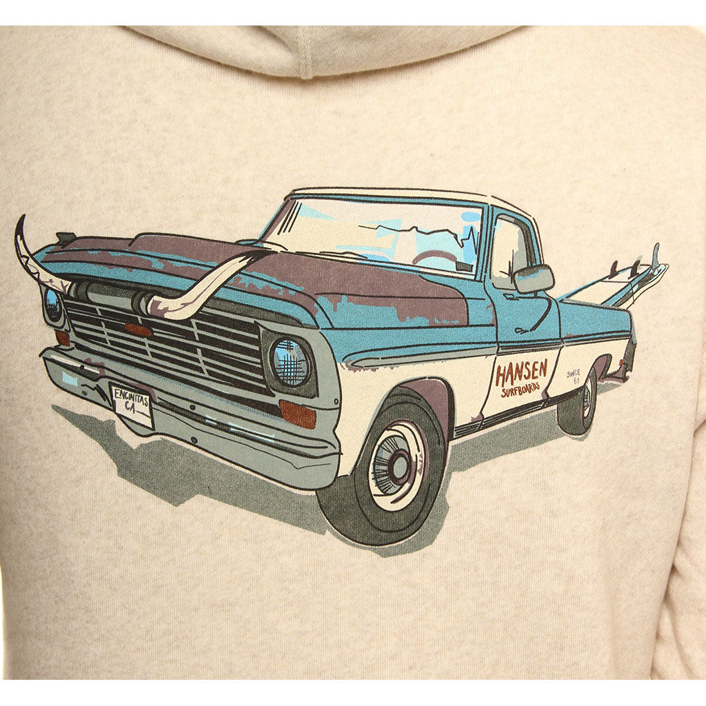 Hansen Mens Sweatshirt Coastal Cowboy Truck Hoody