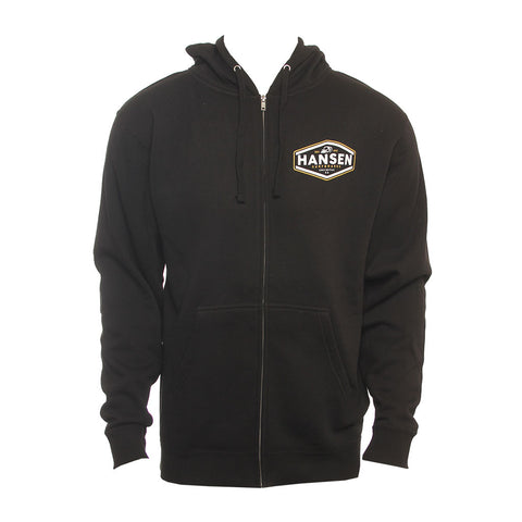 Hansen Mens Sweatshirt Fender Zip Up Fleece