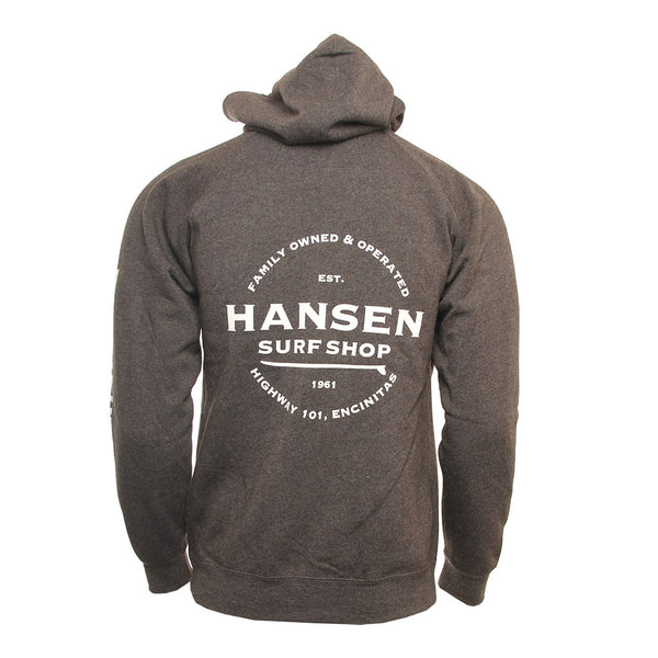 Hansen Mens Sweatshirt Highway Logo Zip Hood