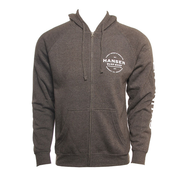 Hansen Mens Sweatshirt Highway Logo Zip Hood