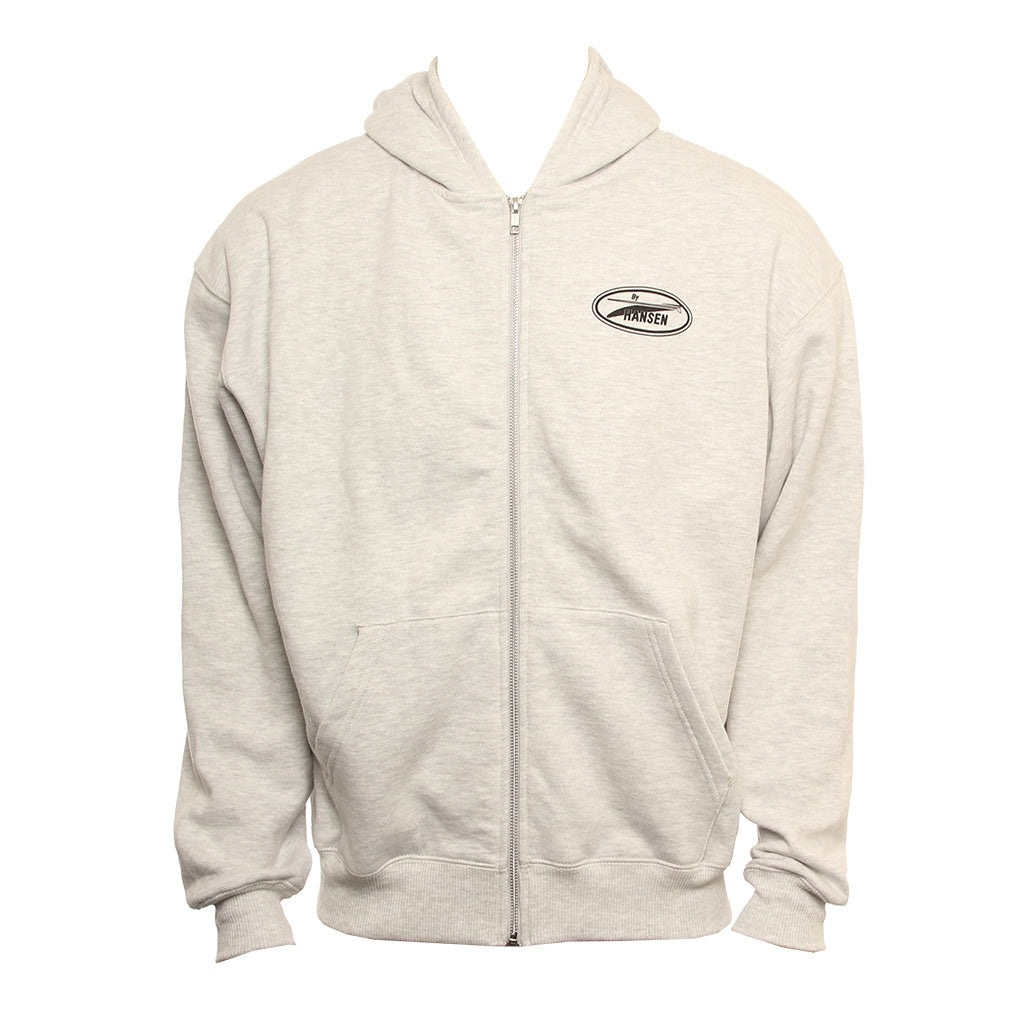 Hansen Mens Sweatshirt Original Oval Zip Hoodie