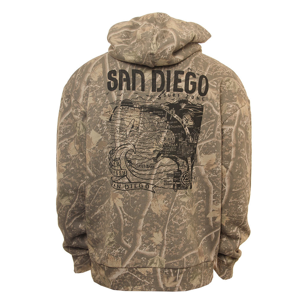 Hansen Mens Sweatshirt San Diego Map Hoody