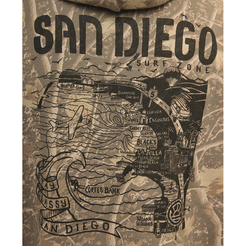 Hansen Mens Sweatshirt San Diego Map Hoody