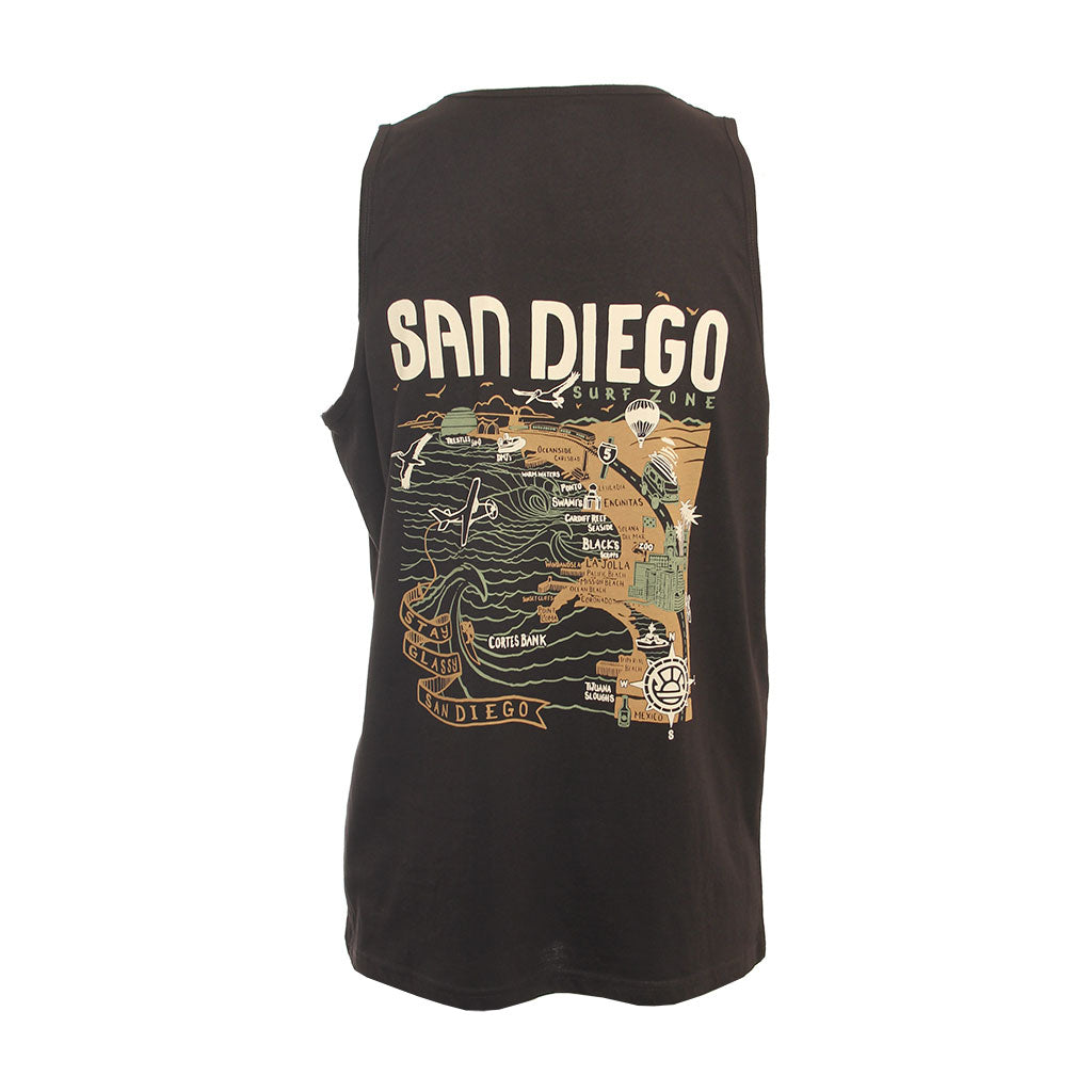 トップス Hansen Hansen Mens Tank Top SD Map – Hansen Surfboards