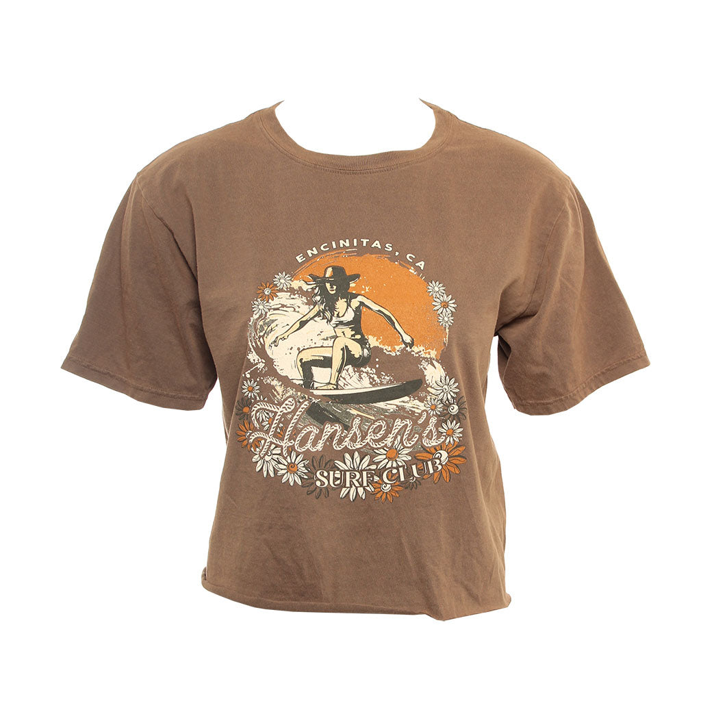 Hansen Womens Shirt Here I Am Surfer Cowgirl Crop