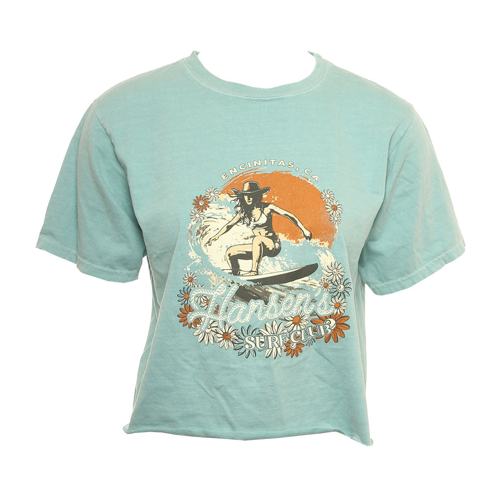 Hansen Womens Shirt Here I Am Surfer Cowgirl Crop