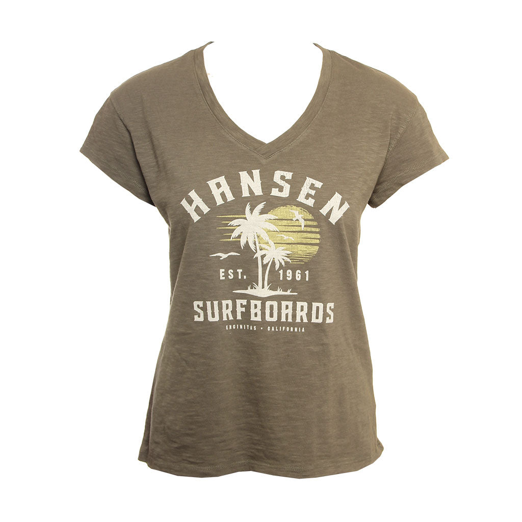 Hansen Womens Shirt Imbibe V Neck