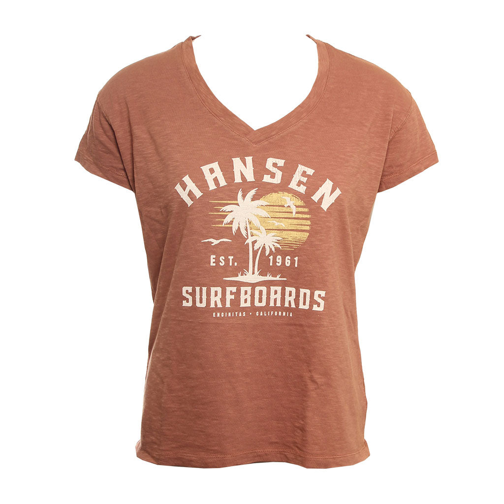Hansen Womens Shirt Imbibe V Neck