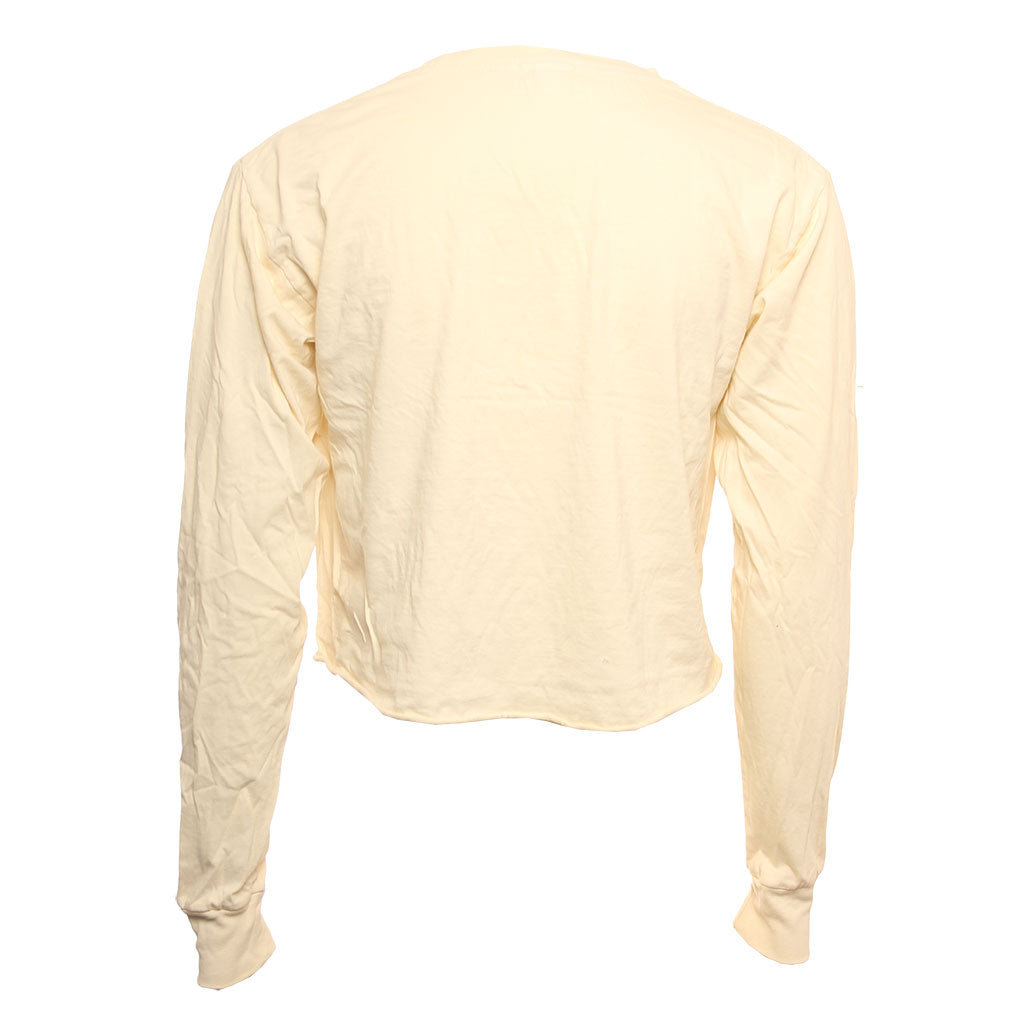 Hansen Womens Shirt Offset Thrift Shop Long Sleeve Crop