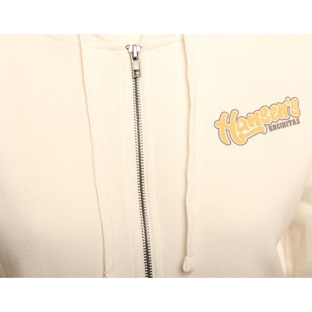 Hansen Womens Sweatshirt Offset Puff Zip Hoodie