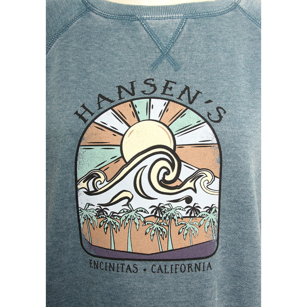 Hansen Womens Sweatshirt Resort Burout Crew