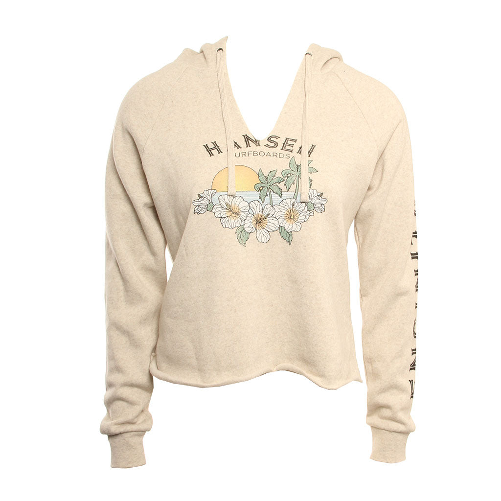Hansen Womens Sweatshirt Rom Com Crop Hood