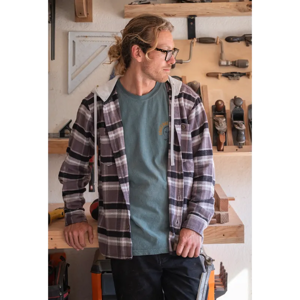 Instinct Mens Shirt Idyllwild Hooded Flannel
