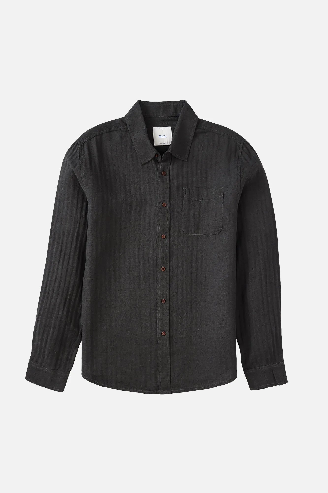Katin Mens Woven Alan Solid Long Sleeve