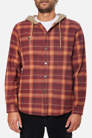 Katin Mens Shirt Harold Hooded Flannel