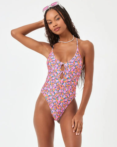 L*Space Womens Swimsuit Printed Clover One Piece