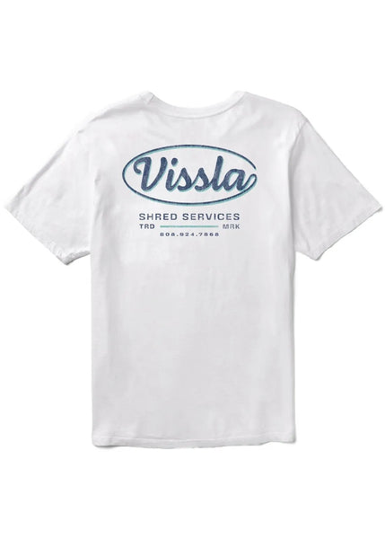 Vissla Mens Shirt Shred Services Premium Organic Pocket Tee