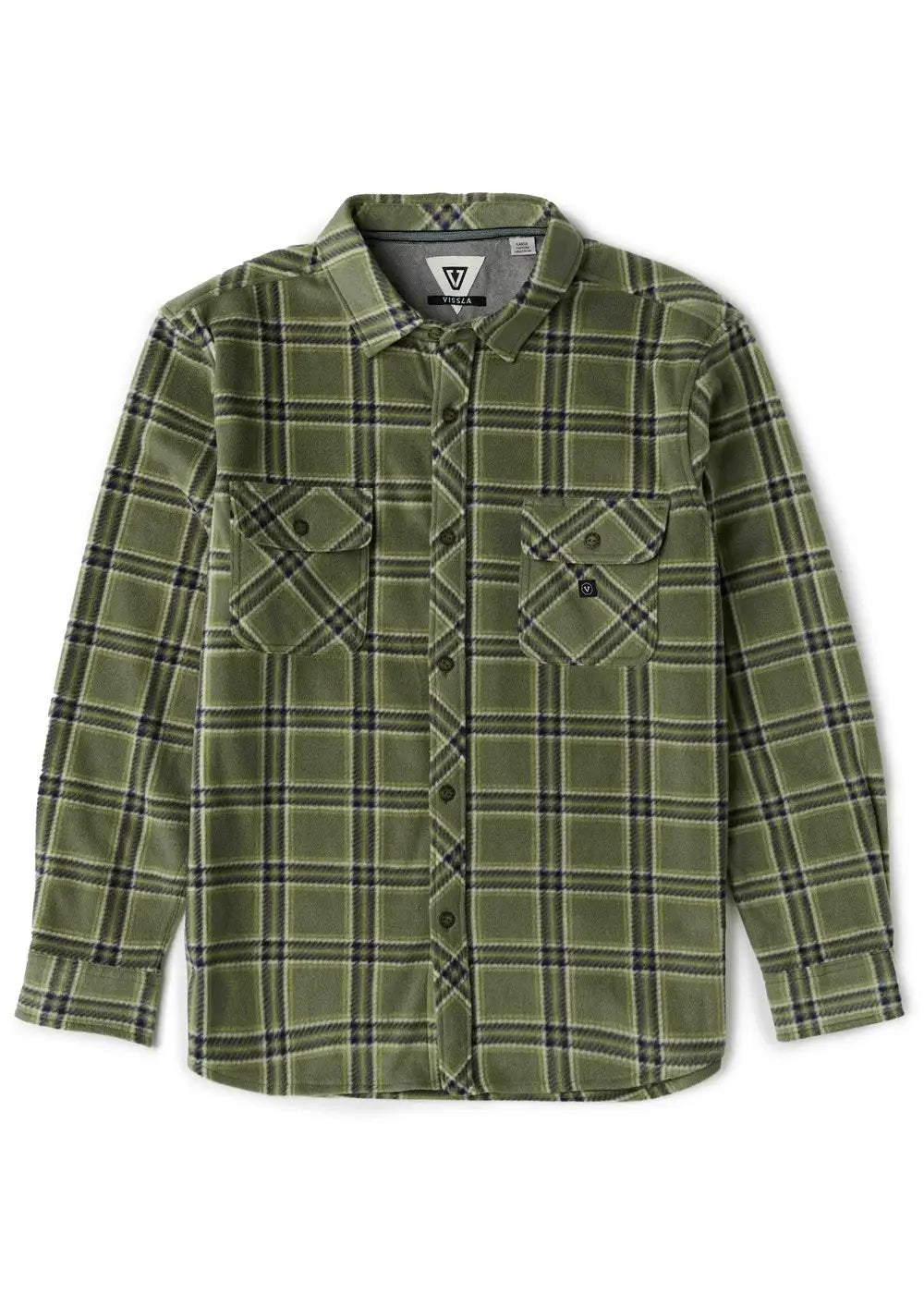 Vissla Mens Shirt Eco-Zy Long Sleeve Polar Flannel