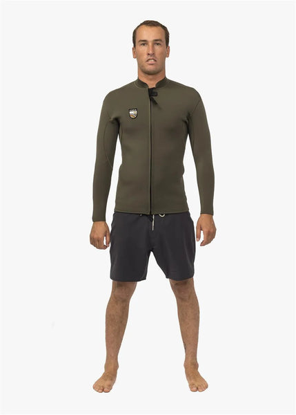 Vissla Mens Wetsuit Jacket Solid Sets 2mm Front Zip