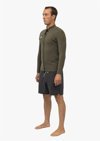 Vissla Mens Wetsuit Jacket Solid Sets 2mm Front Zip