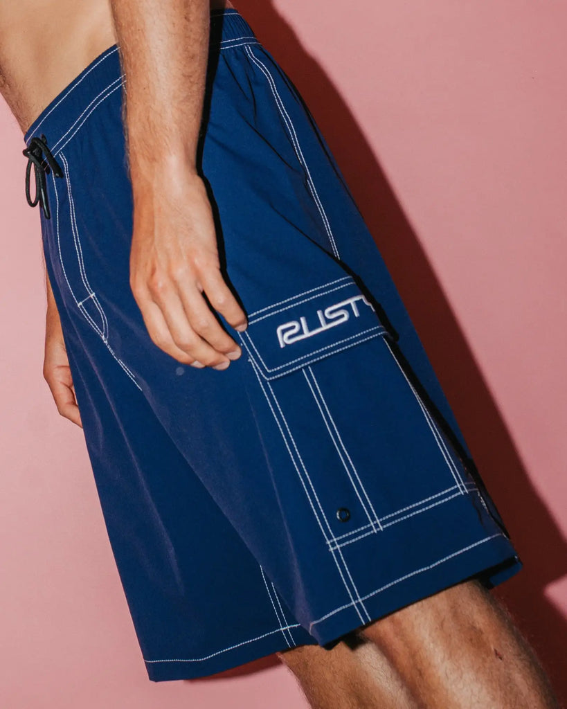 Rusty Mens Boardshorts Pick Pocket Elastic Waist