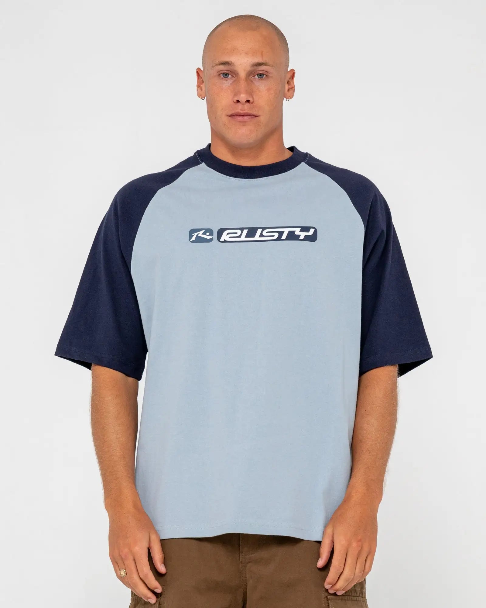 Rusty Mens Shirt Bubble Raglan