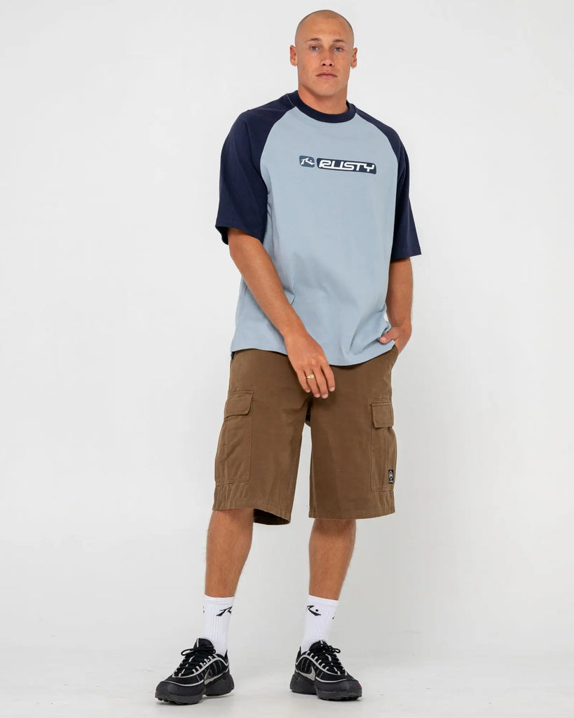 Rusty Mens Shirt Bubble Raglan
