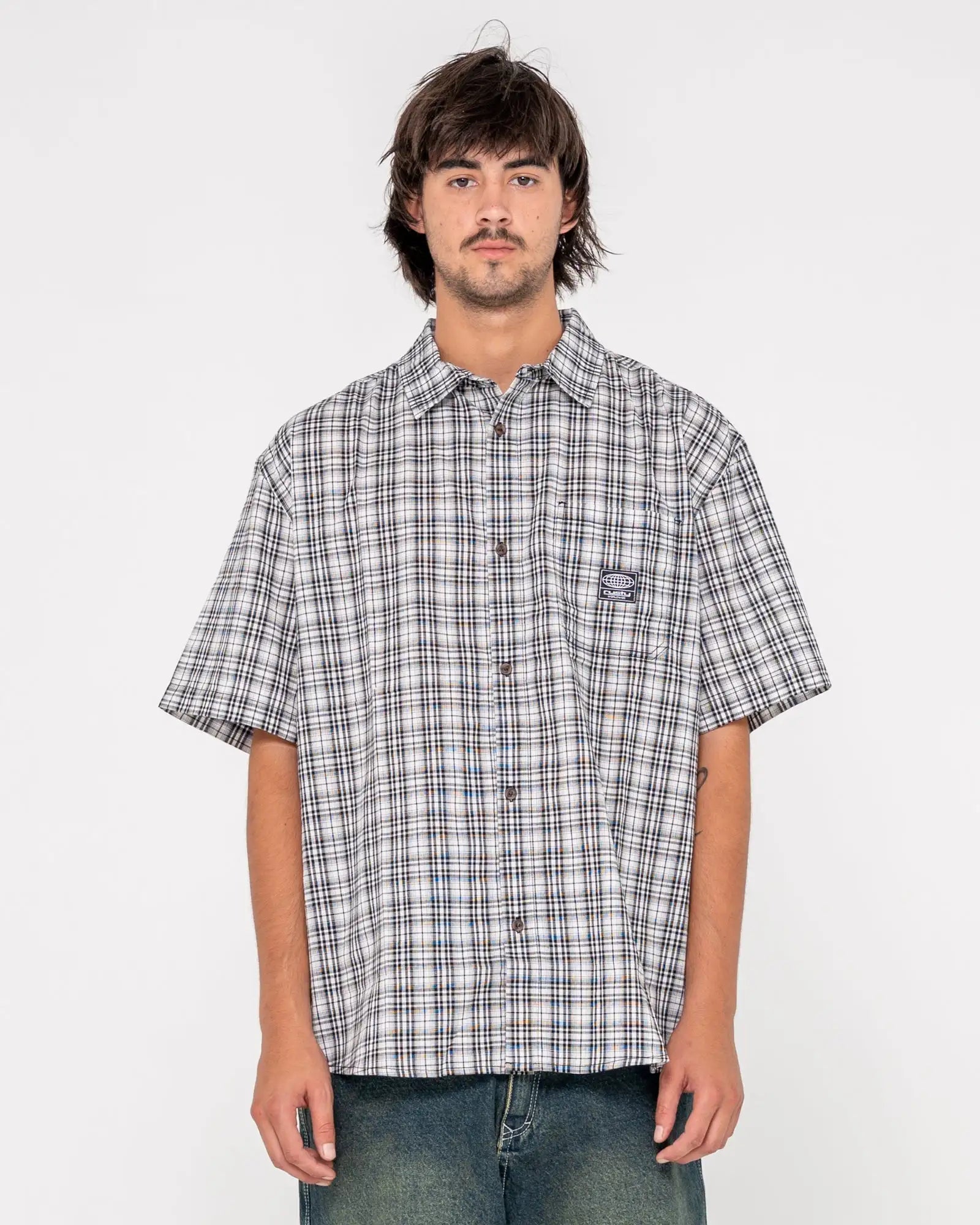 Rusty Mens Woven Worldwide Curved Hem